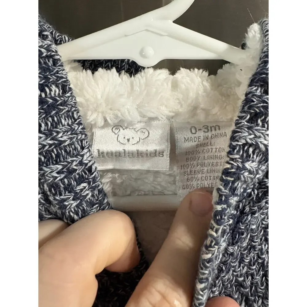 Grayscale Button Up Coat - Koala Baby - 0-3mo